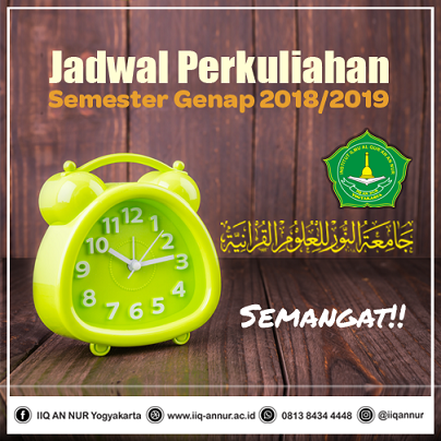 Jadwal Semester Genap 2018/2019 Jadwal Semester Genap 2018/2019
